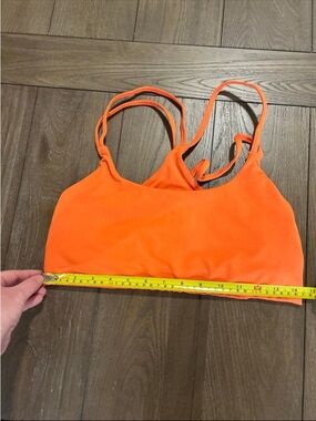 Fabletics Neon Orange Double-Strap Sports Bra